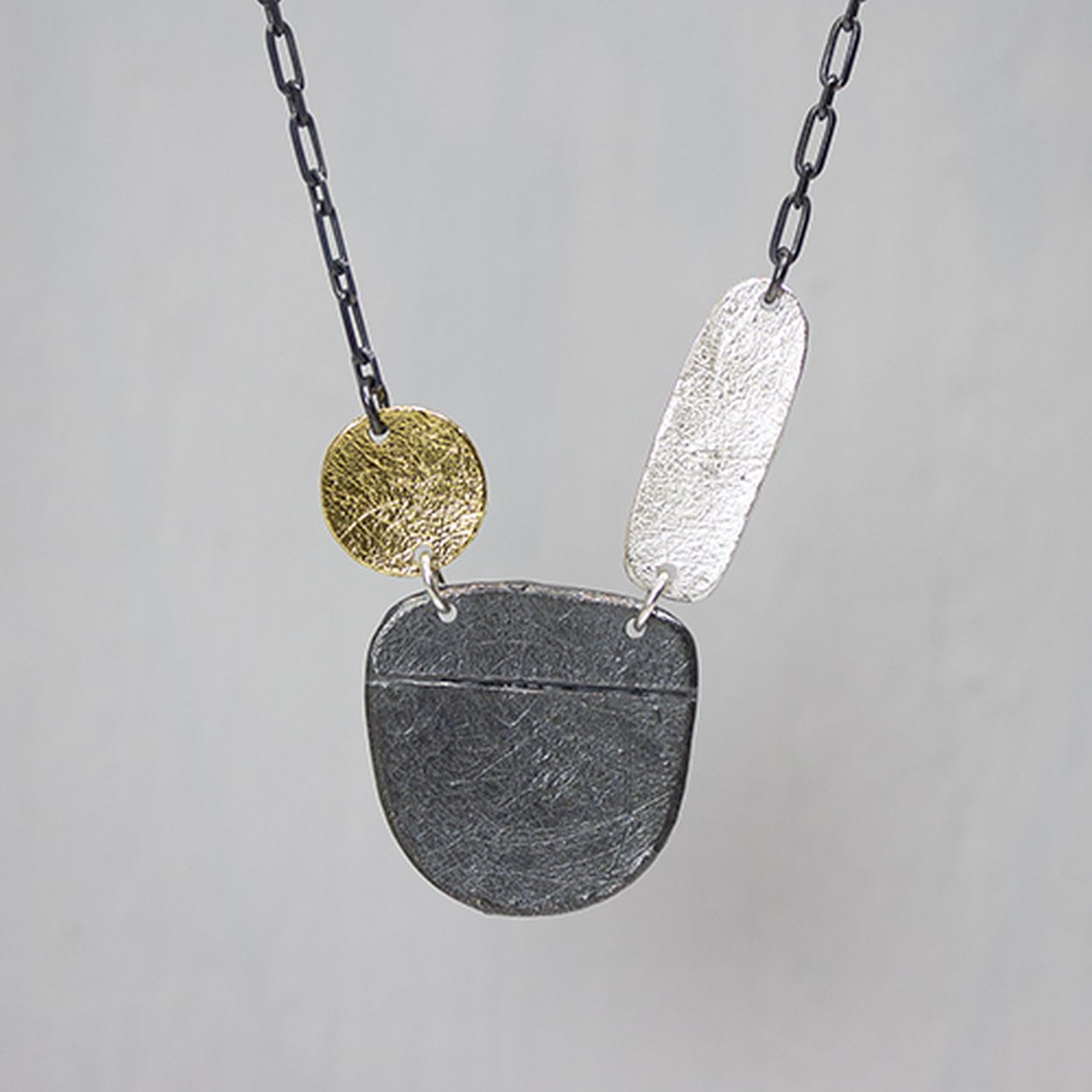 Collier zilver oxy met verschillende schakels