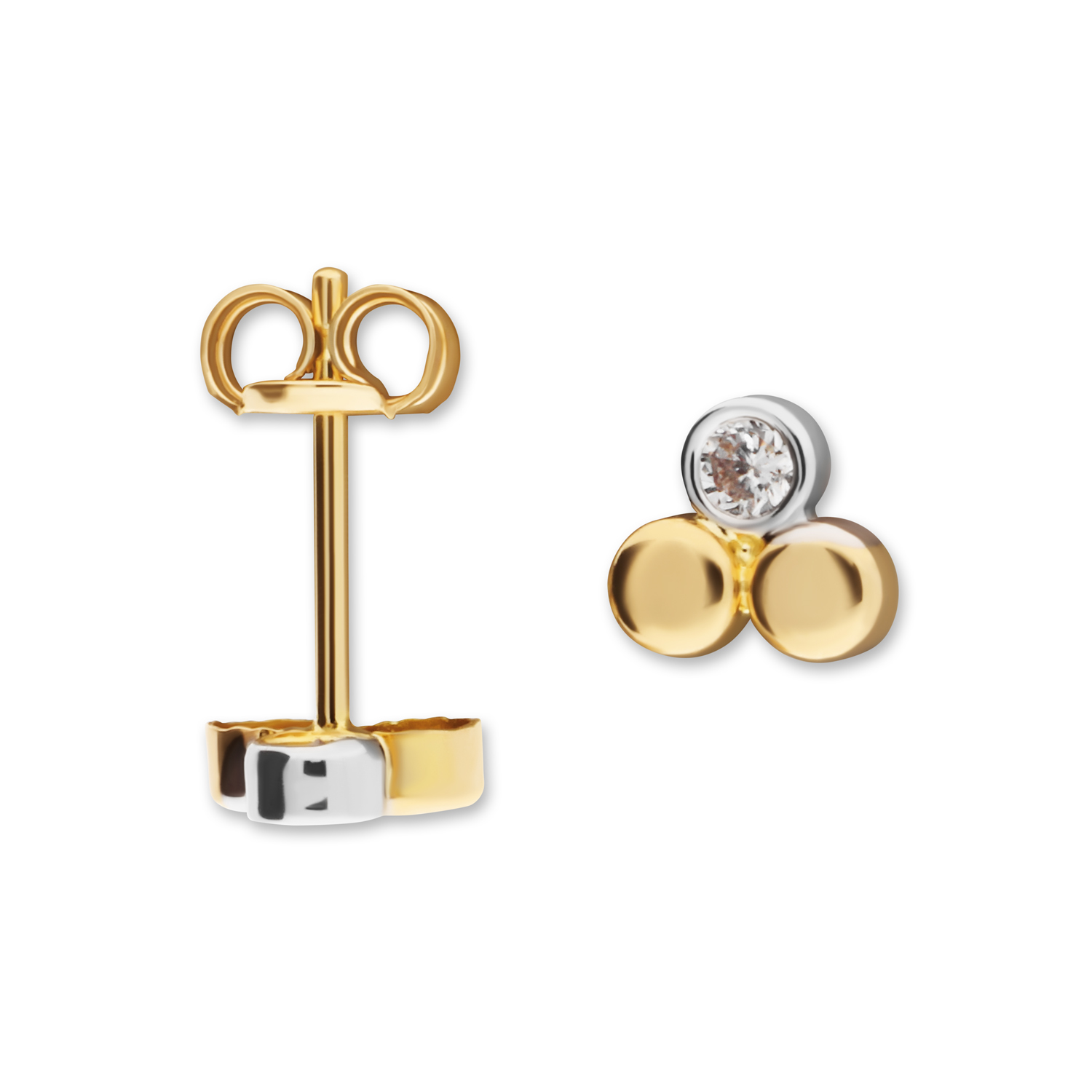 Gouden Oorstekers met Zirkonia