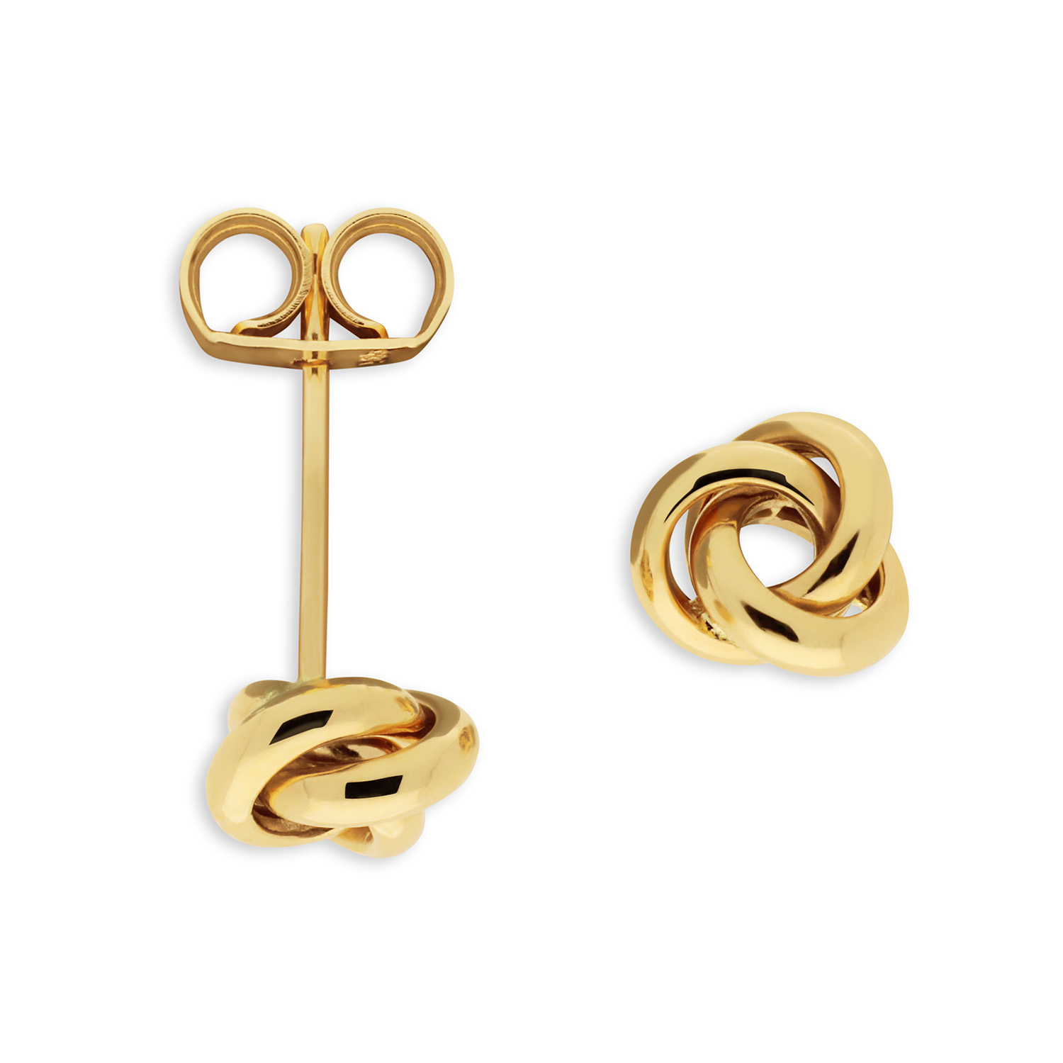 14 krt gouden knoop oorsteker