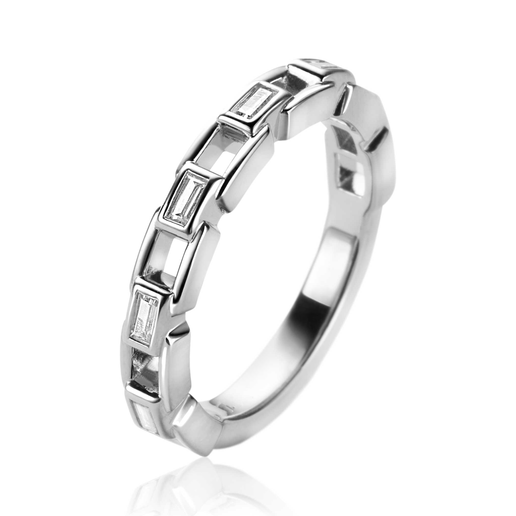 Zinzi zilveren ring met zirconia