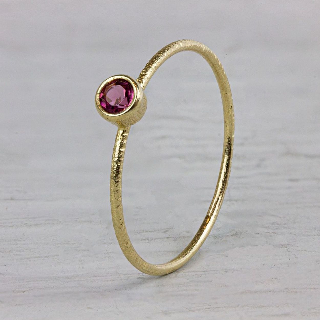Gouden ring Roze Toermalijn