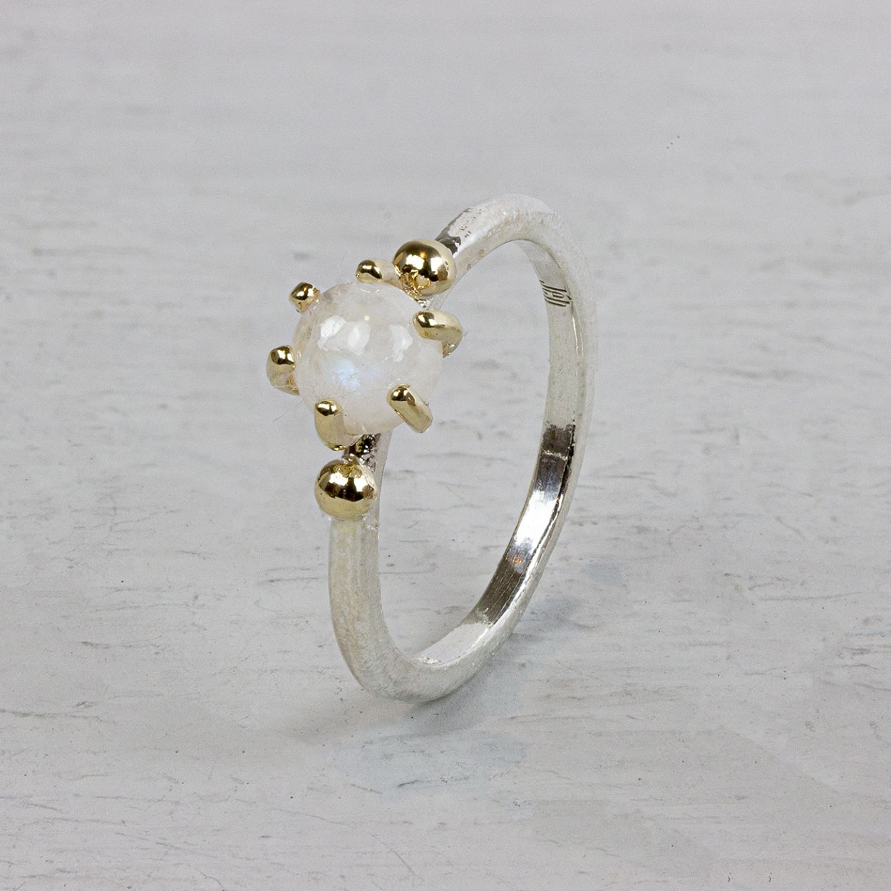 JÉH JEWELS Ring Zilver en 9kt met Maansteen