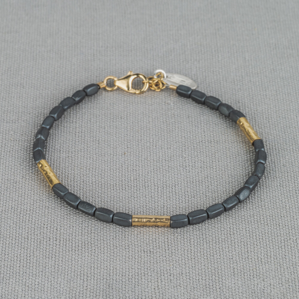Jeh Jewels armband, Hematiet + goldfilled