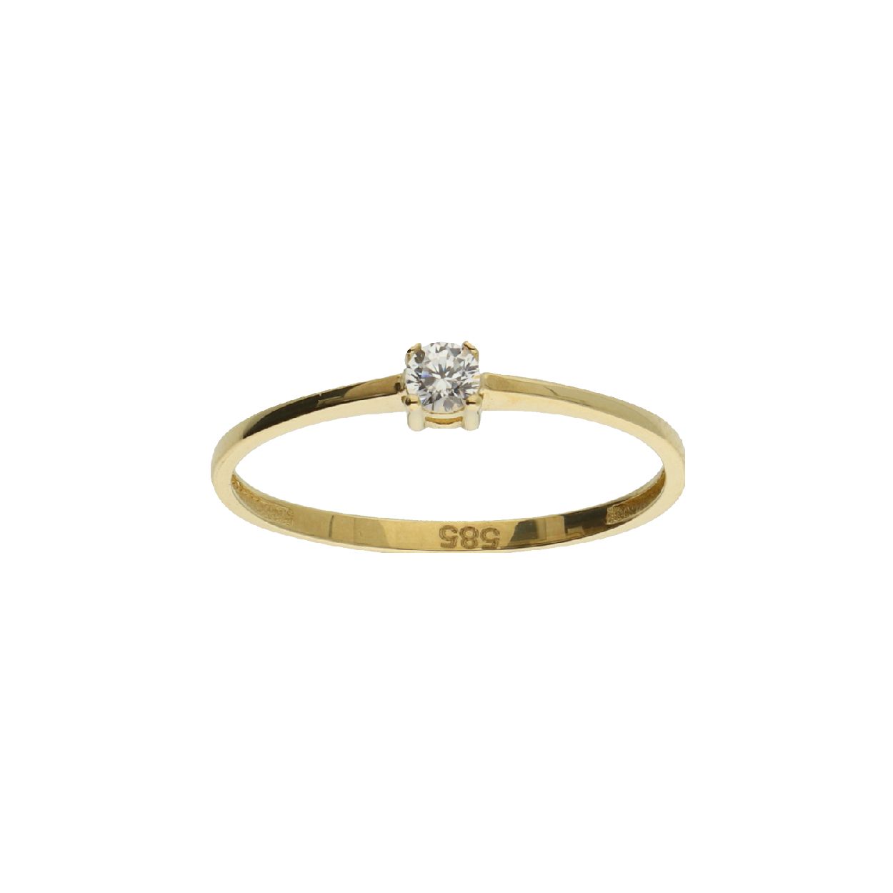14krt stackable ring mini solitair zirkonia
