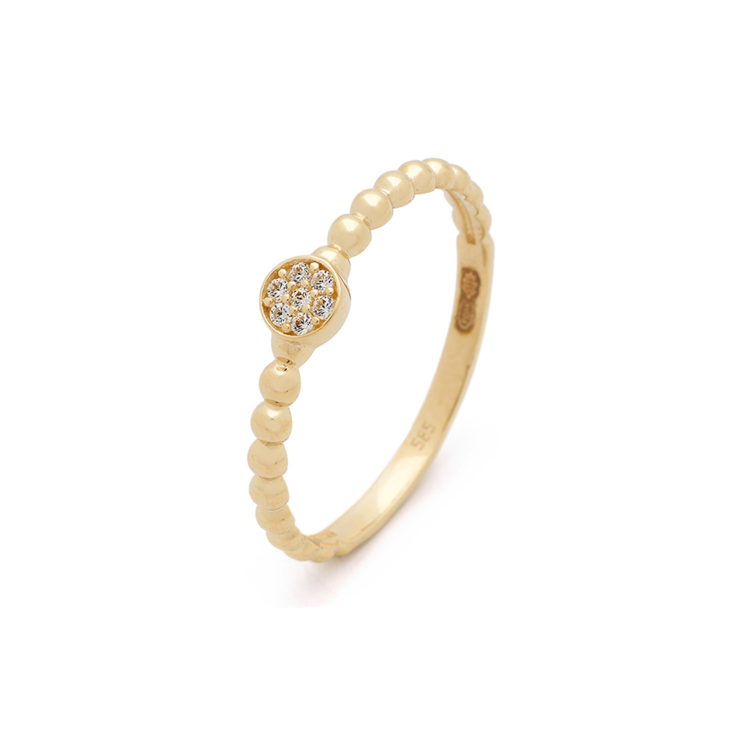 Deze ring van Glow straalt om je vinger door de prachtige zirkonia's! Uniek is de combinatie met de gebubbelde rand. Met welke andere sieraden combineer jij deze prachtige ring?

GLOW
Benadruk jouw stijl met de verfijnde sieraden van GLOW en laat je inspireren door de uitgebreide collectie 14 karaats gouden sieraden van de hoogste Europese kwaliteit. Ontworpen om elke dag te dragen. Naast tijdloze ontwerpen bestaat de collectie ook uit hippe sieraden; zoals minimalistische gouden kettingen en grafische oorknopjes. Wil je een beetje extra stralen? Kies dan voor flonkerende zirkonia of ga voor luxe met onze geraffineerde diamanten sieraden.
  
  Specificaties
  - 214.1283
  - Ring
  - 14 karaat goud
  - Maat 52