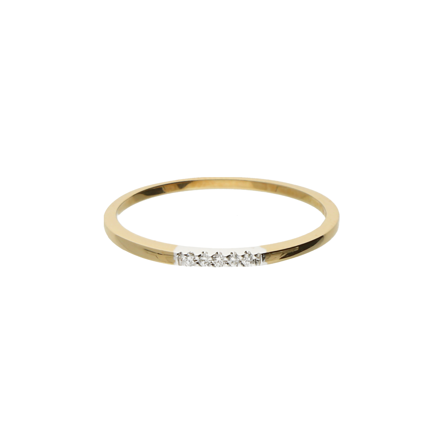 14K damesring met diamant
