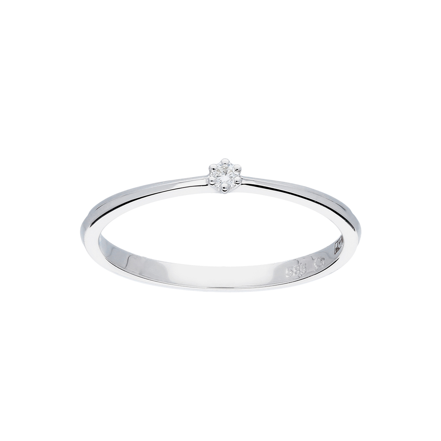 14K Ring met  Diamant 1-0.03 G-SI