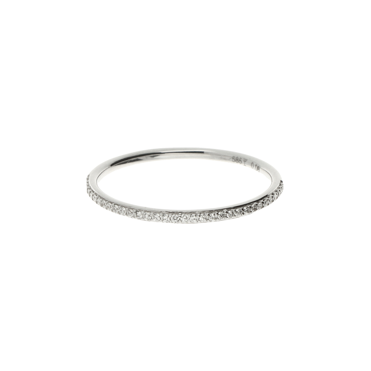 Wit gouden dames ring alliance 0.08Crt SI