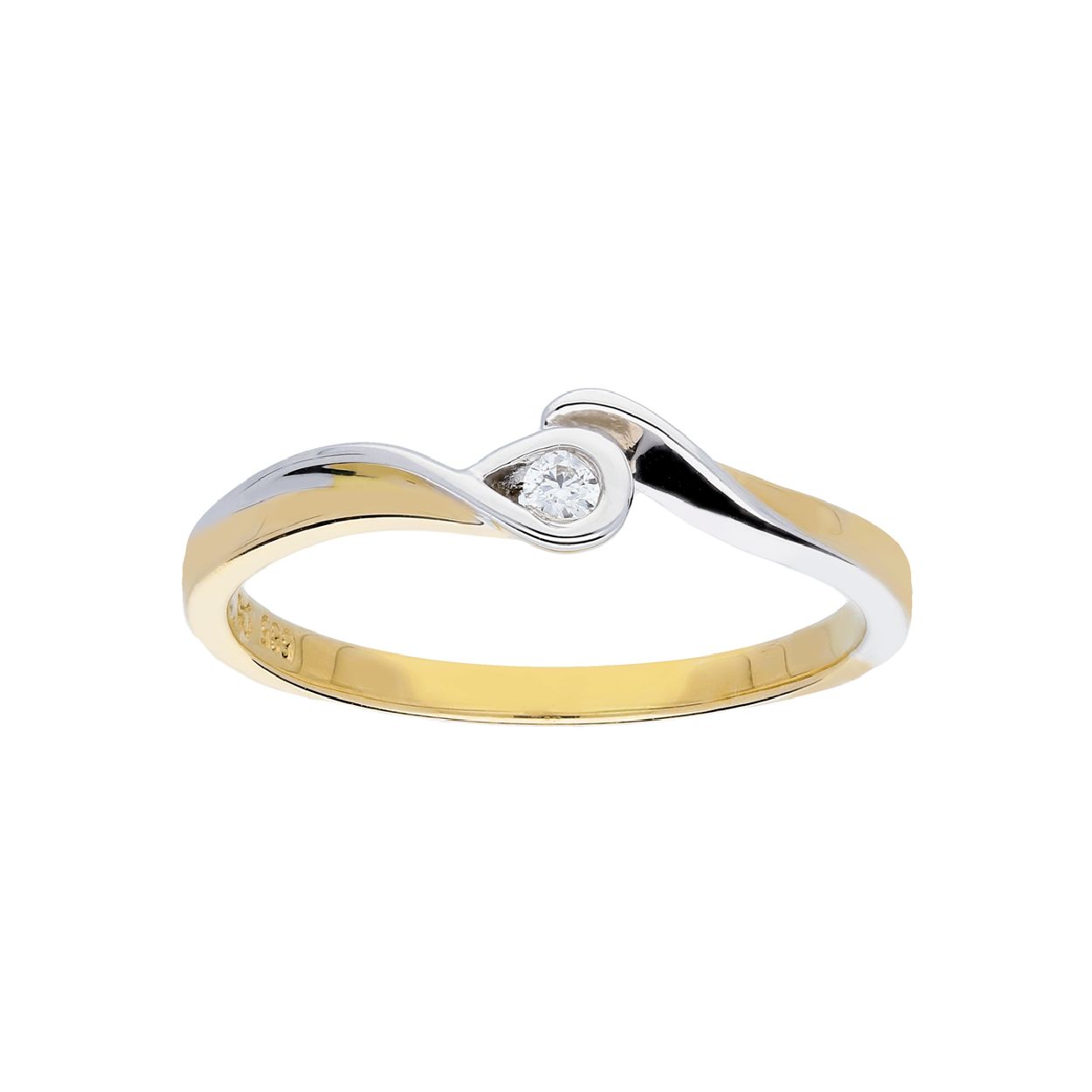 gouden ring met briljant 