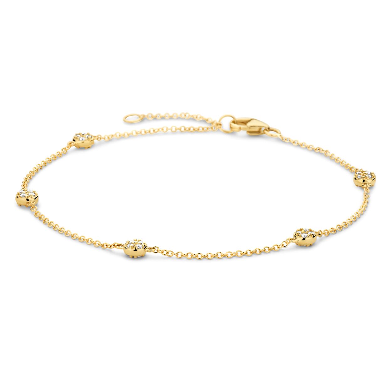 Dit is een  goudkleurige armband van het merk Blush voor dames