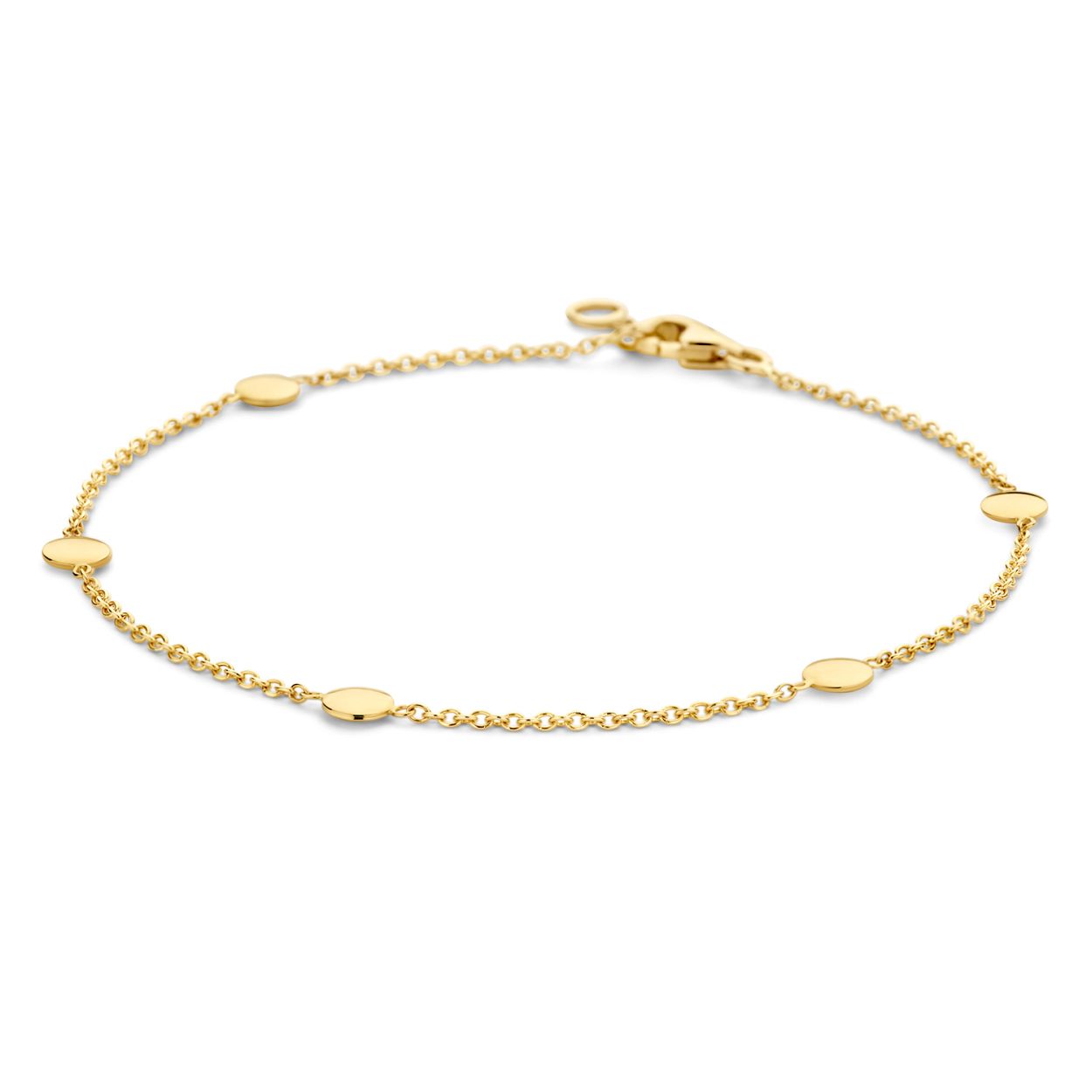 Dit is een  goudkleurige armband van het merk Blush voor dames