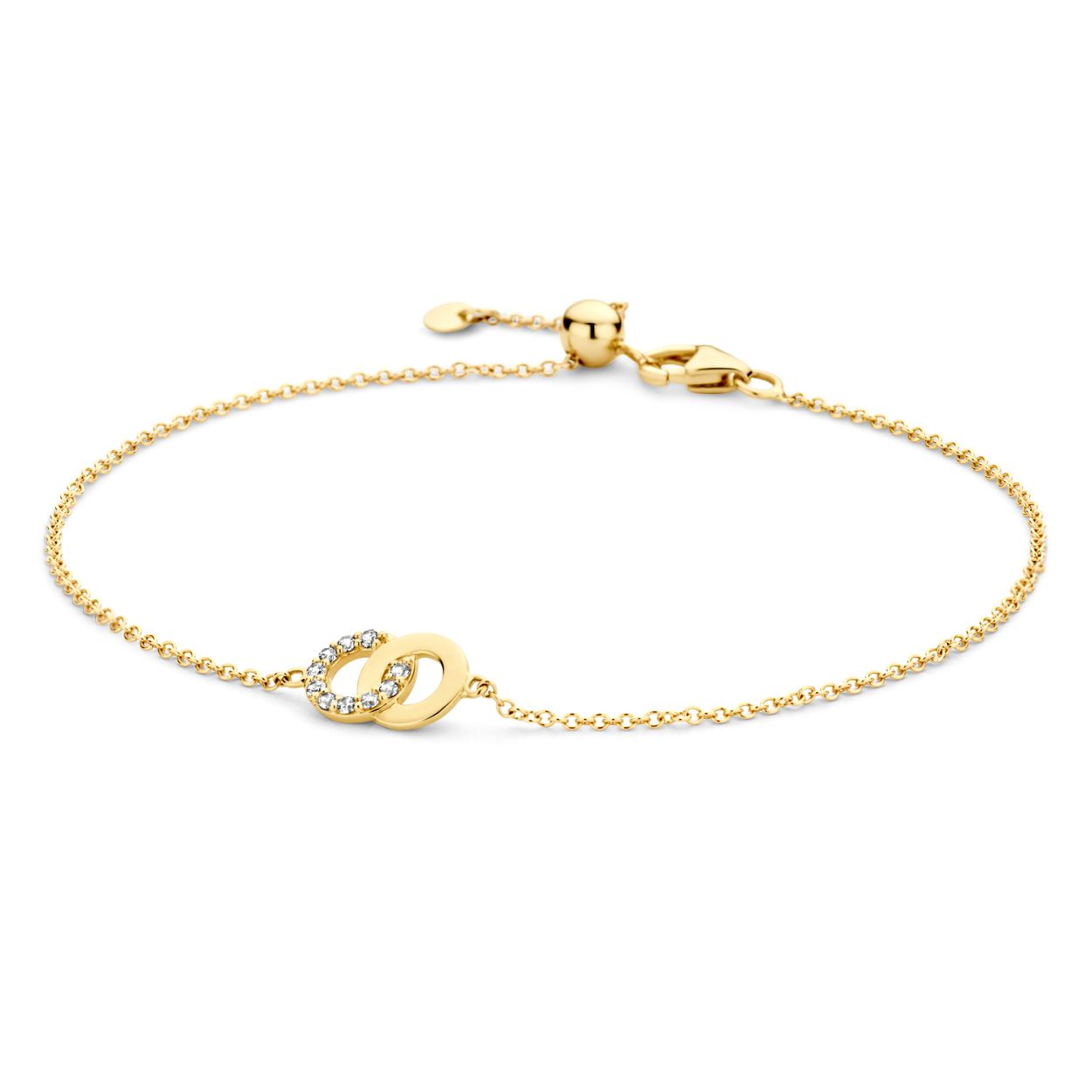 Dit is een  goudkleurige armband van het merk Blush voor dames