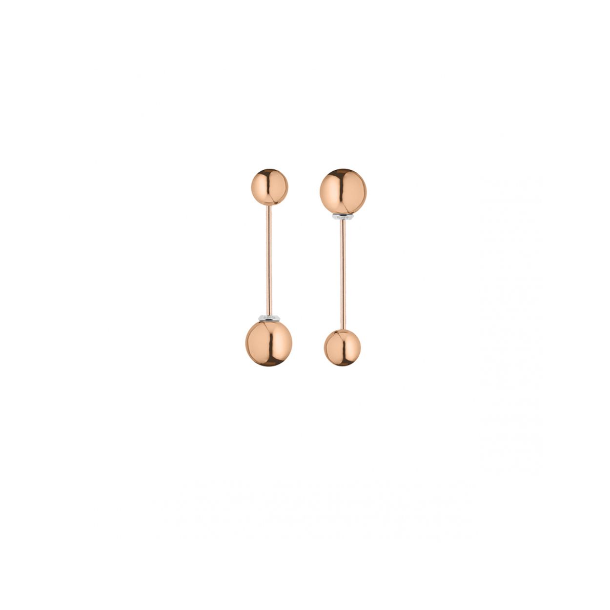 Oorknoppen - Eclisse Galaxy rose goud poly