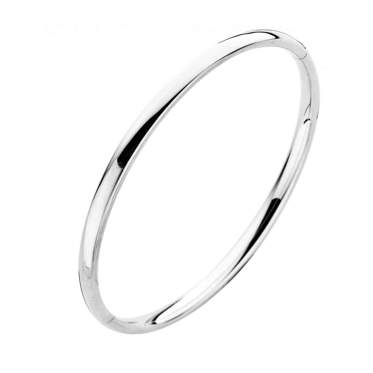 Bangle recht 5mm-ovaal-zilver