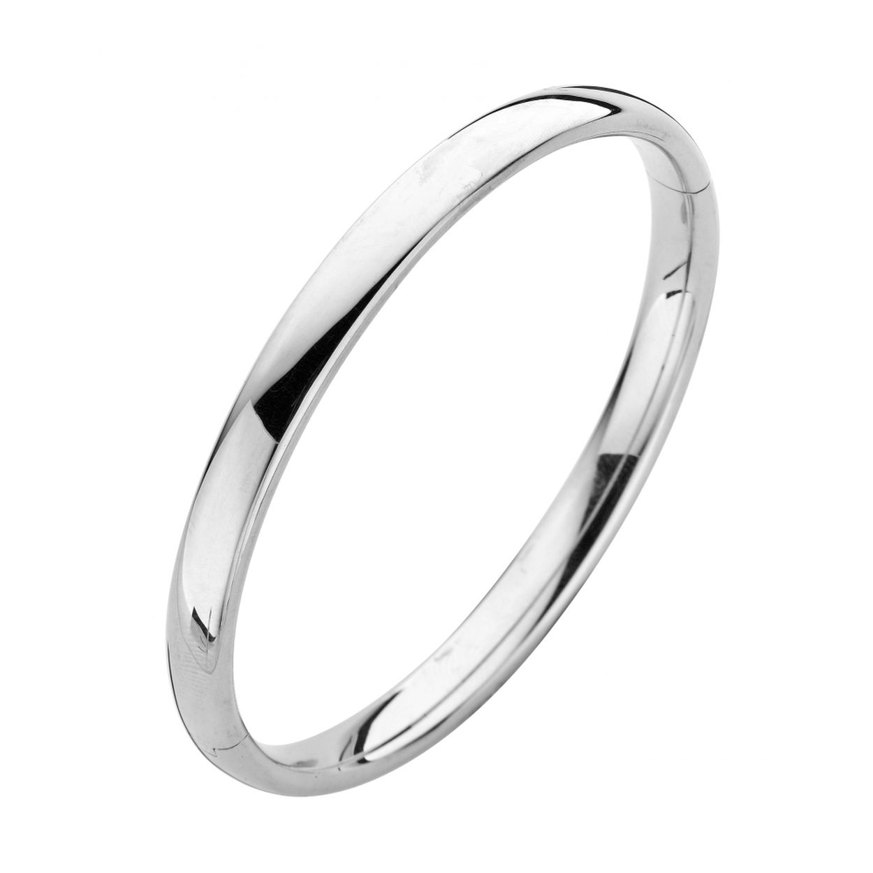 Bangle recht 6mm-ovaal-zilver