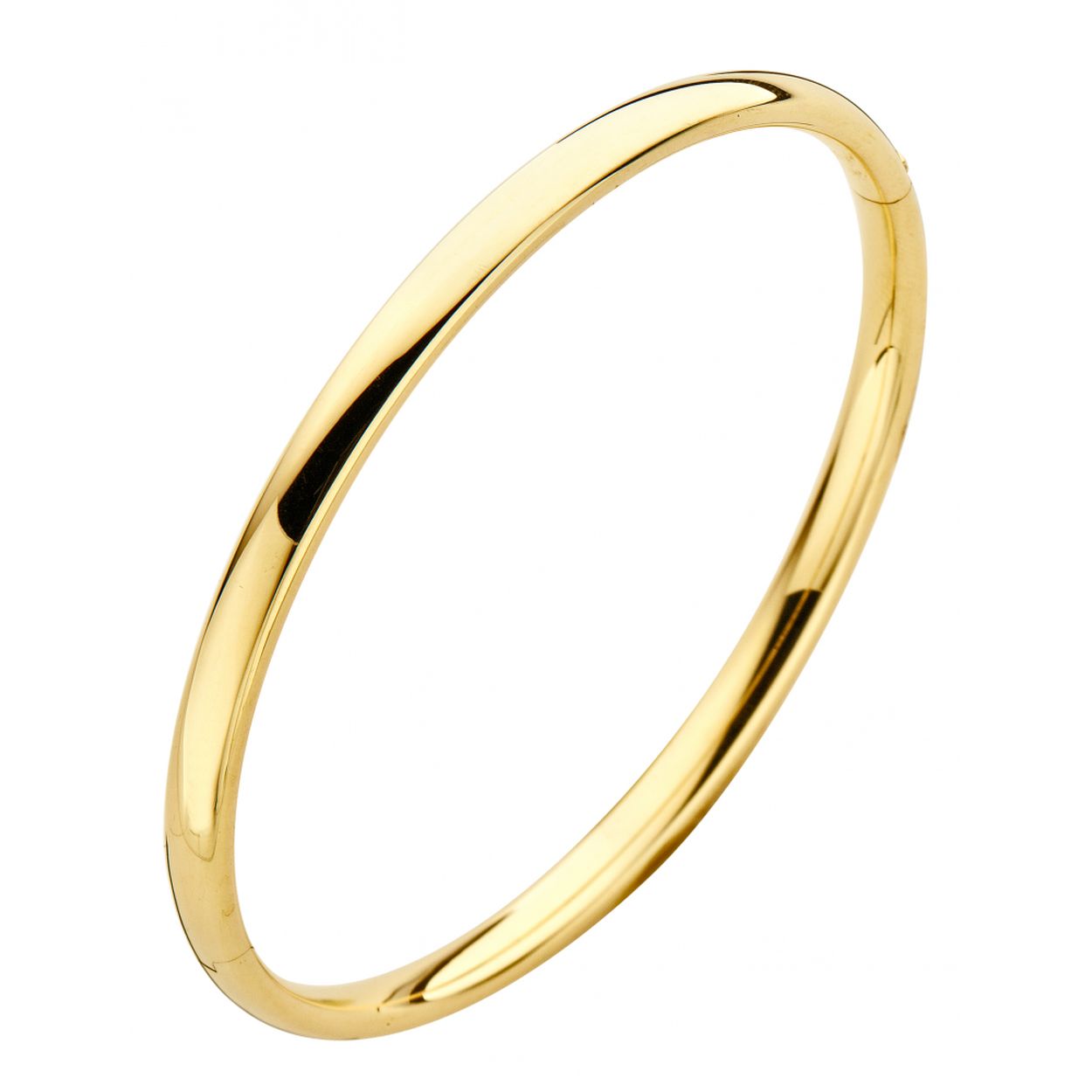 Bangle recht 4mm-ovaal-geel