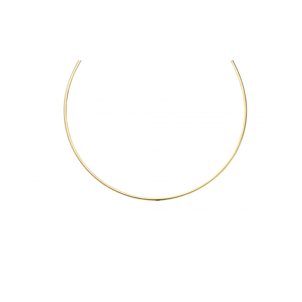 Omega 4mm plat geel-wit 45 cm
