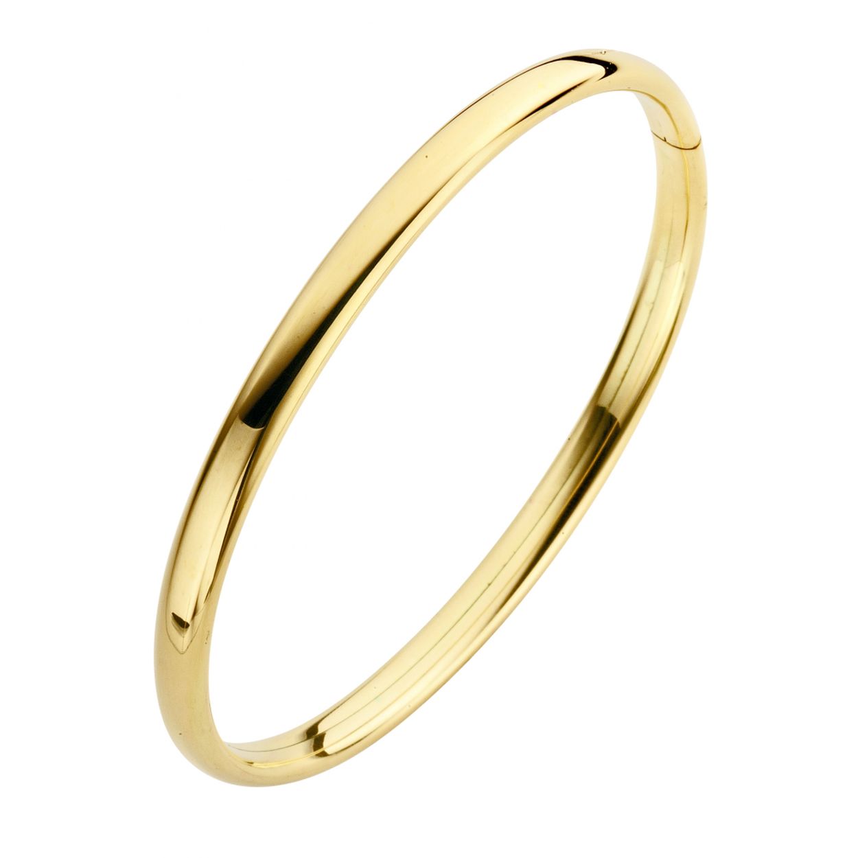 Gouden armband met dopsluiting 

Breedte 5mm

Doorsnede 61mm