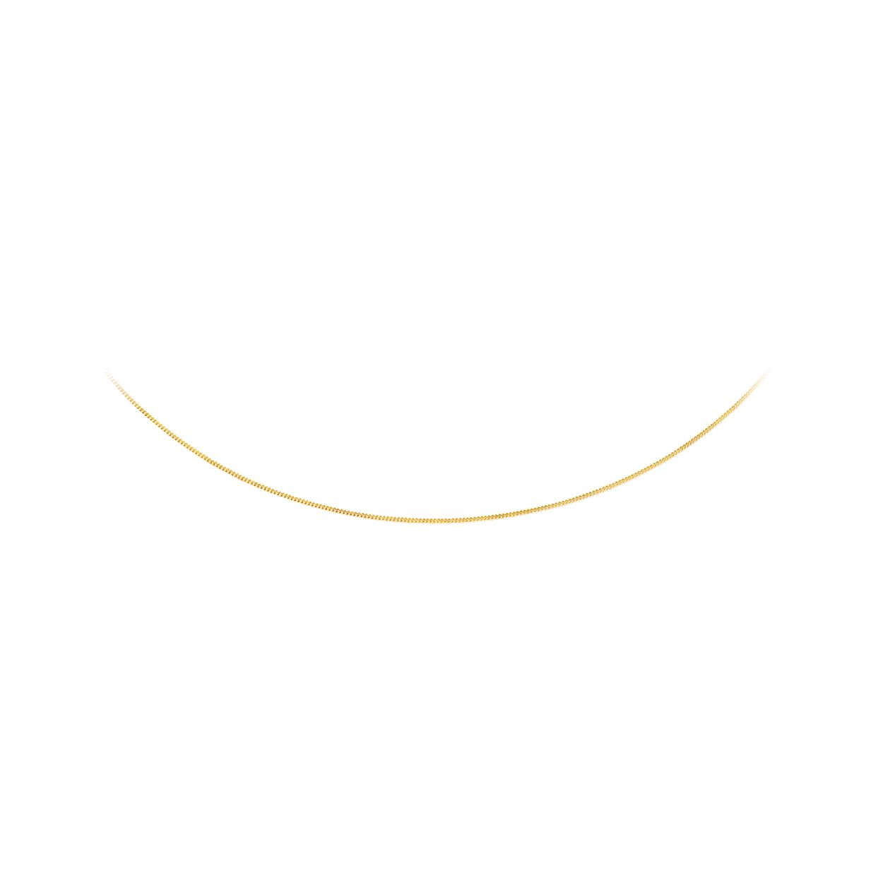 gouden Fjory collier, gourmet 1,2mm 42cm