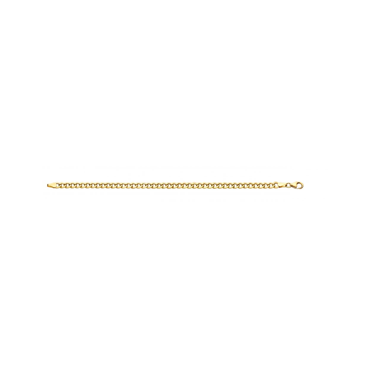 5mm breed Gourmet 50cm. Goud met zilveren kern