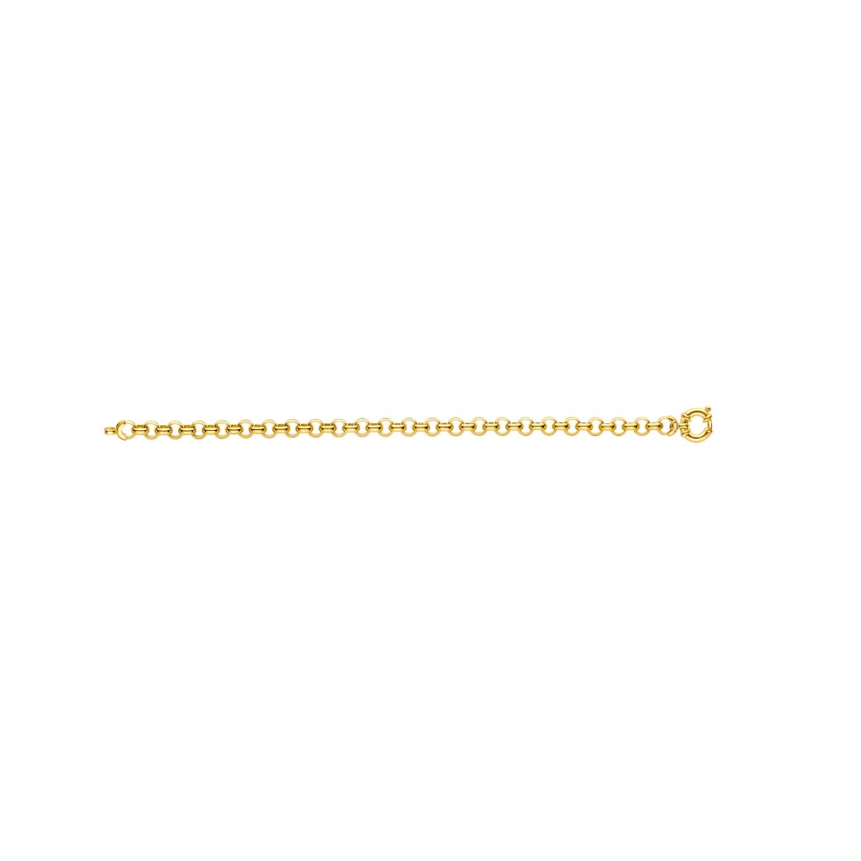 Gouden Jasseron armband 21cm | 40-J06,621