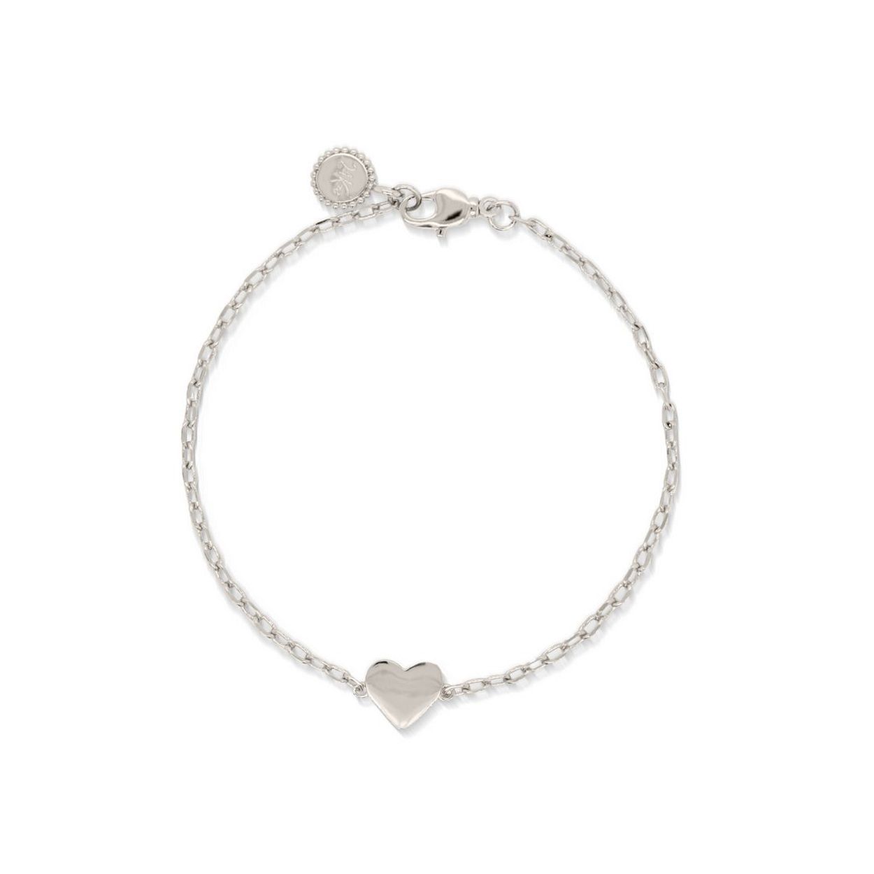24Kae Armband met hart hanger - 925 Sterling zilver gerhodineerd  22413S