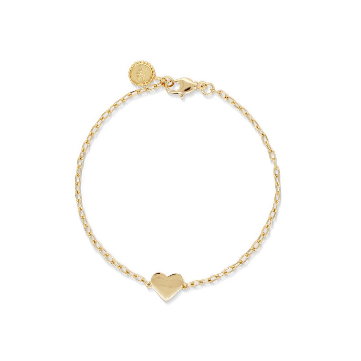 24Kae Armband met hart hanger - 925 Sterling zilver geelgoud verguld 22413Y