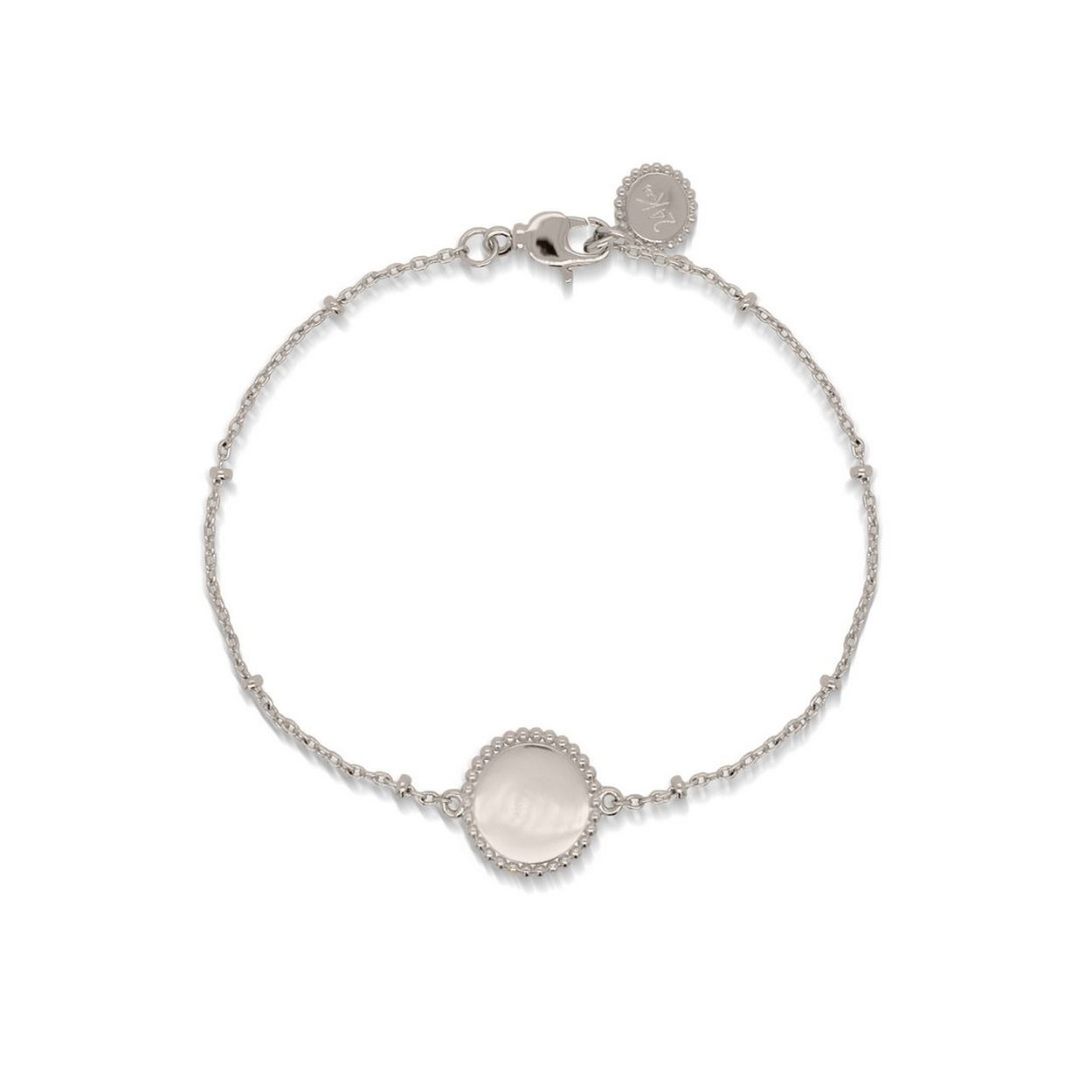 24Kae Armband met munt - 925 Sterling zilver gerhodineerd  22415S
