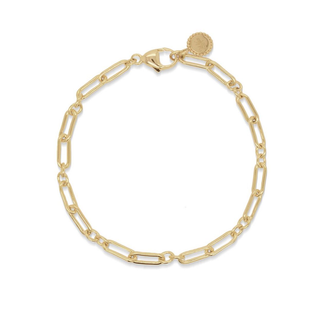 24Kae schakel armband - 925 Sterling zilver geelgoud verguld 22427Y