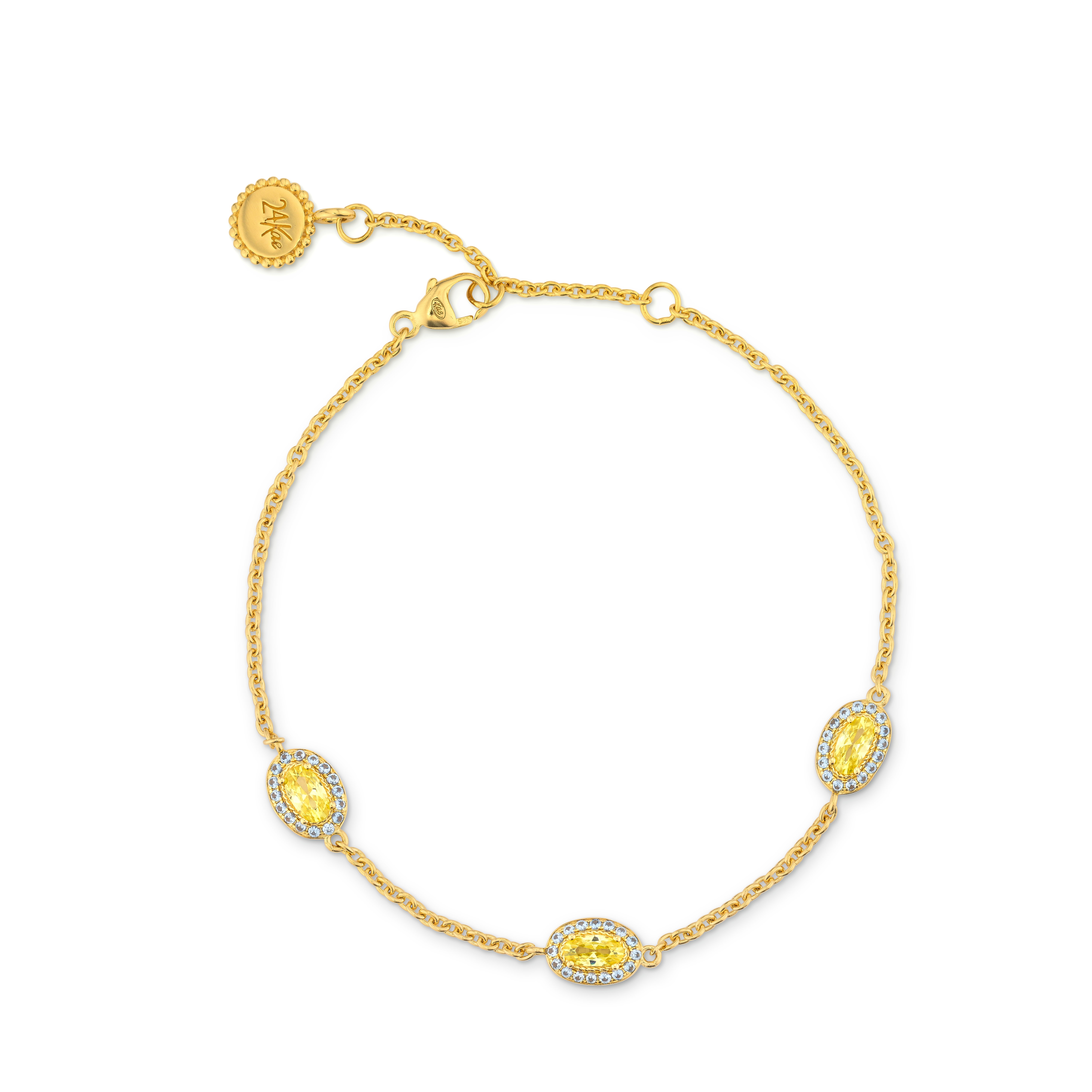 Vintage-look armband met kleurstenen - 22472Y