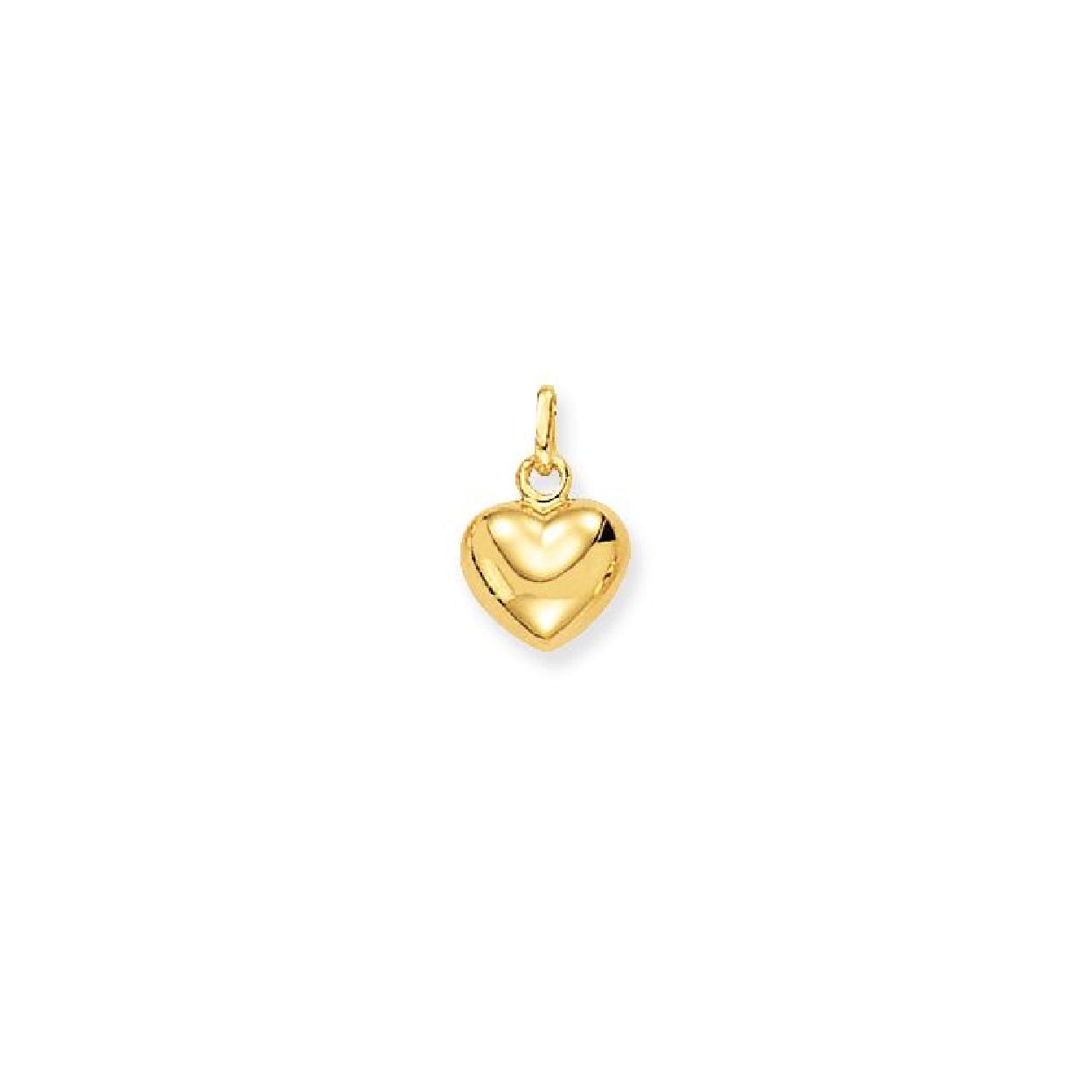 Gouden hanger hart 14 kt. 8x10mm