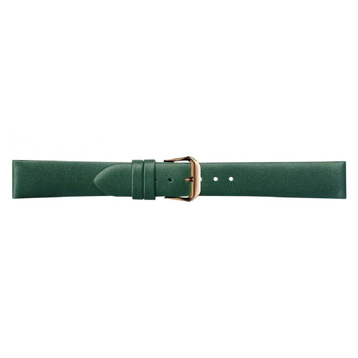 Een mooie horlogeband van het merk Condor gemaakt van leer. De kleur van deze horlogeband is groen. De breedte is 14mm.