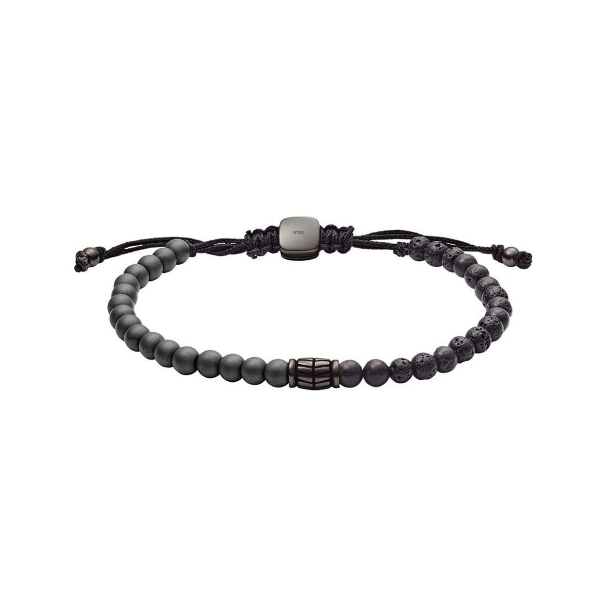 Vintage Kralen Armband van Fossil met edelstalen elementen