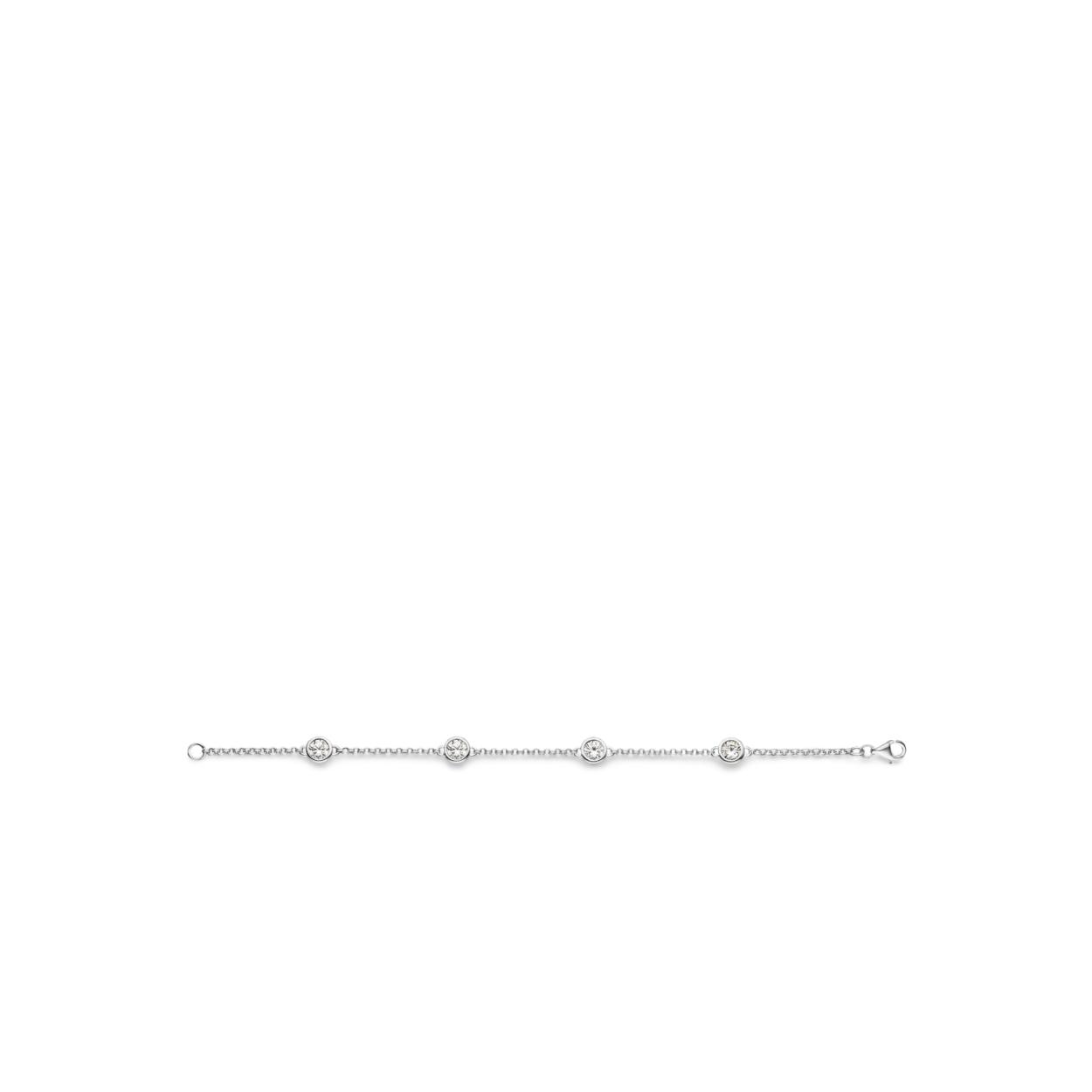 Dit is een armband van Moments (model: 25176AW). De armband is van gerhodineerd zilver en is voorzien van grote zirkonia's in zilveren zettingen. De armband heeft een lengte van 18 cm. Moments heeft sieraden voor elke gelegenheid elk moment. Leuk om te combineren met andere Moments sieraden. Sieraden worden geleverd in een luxe cadeauverpakking.