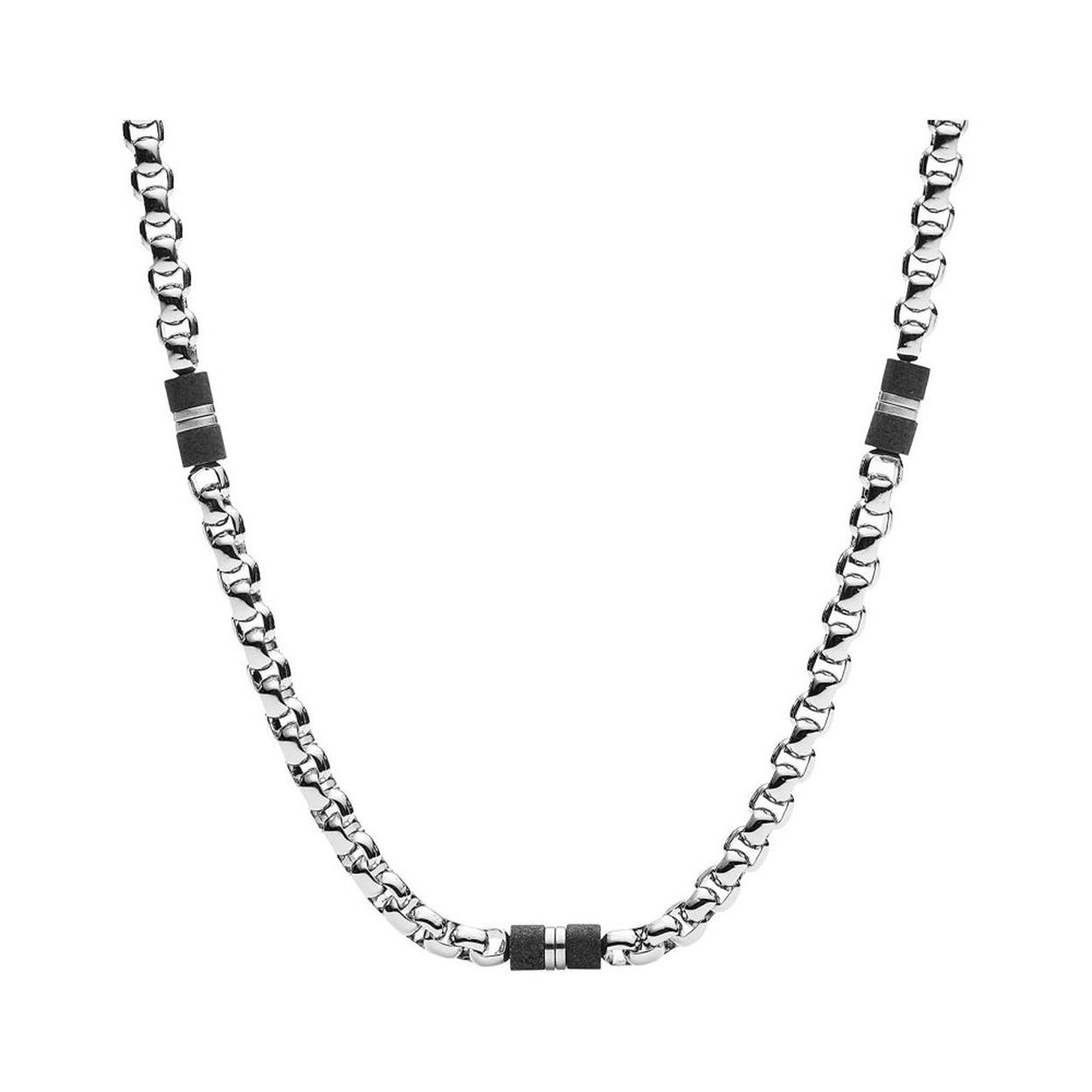 Stalen ketting uit de Dress collectie van Fossil.

Edelstaal stalen ketting, vergrendeling veersluiting lengte van circa 45 cm + 5 cm verlenging.

Sieraden en horloges zijn het perfecte cadeau om je gevoelens te delen! Door een dierbare een bijzonder accessoire te geven, deel je samen een herinnering voor het leven. Maak je dierbaren blij, of gun jezelf een prachtig cadeau.

