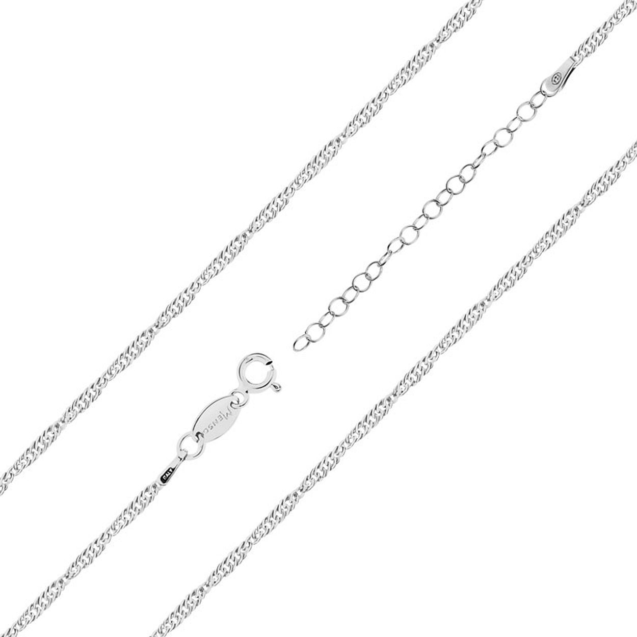 MY iMenso collier "Singapore 2.4mm" 42+5cm (925/rhodium verguld)