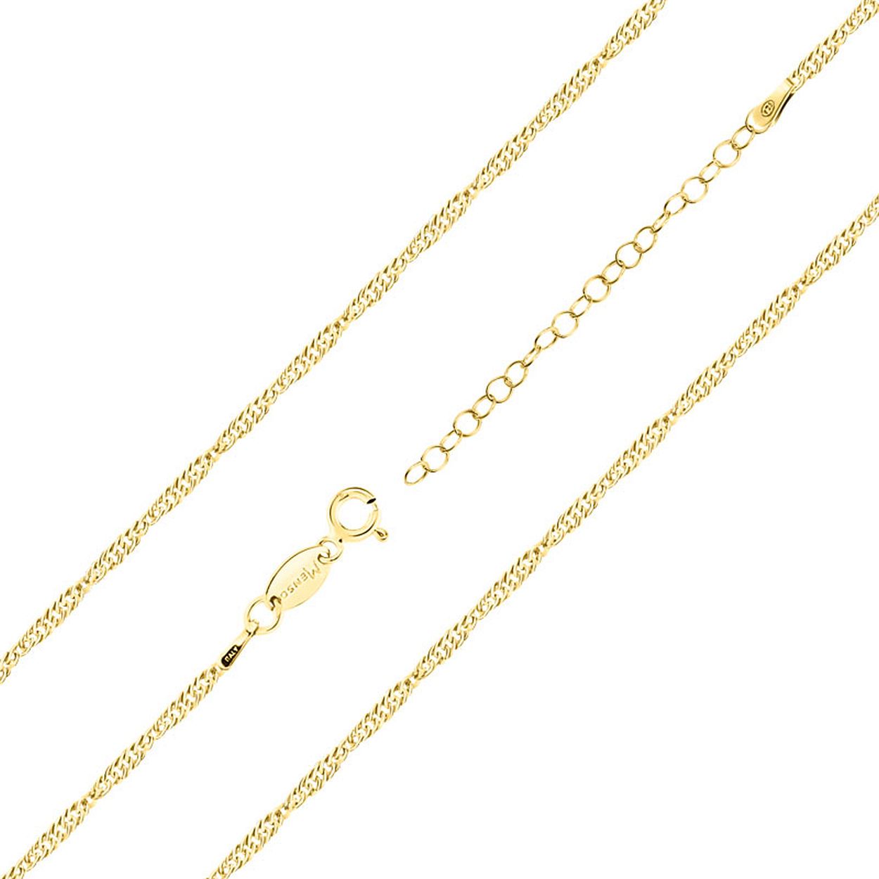 MY iMenso collier "Singapore 2.4mm" (925/goud verguld) 42+5cm