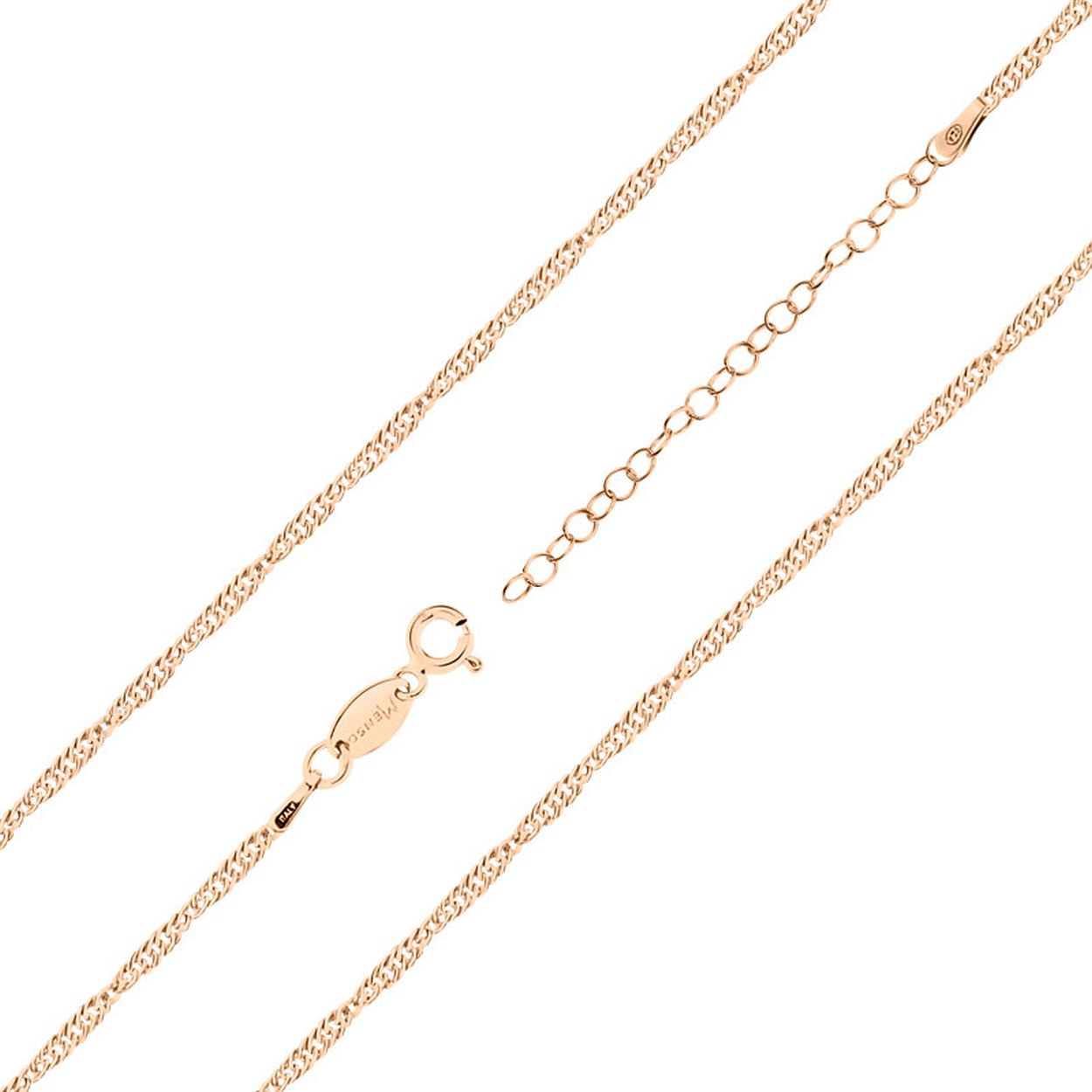 MY iMenso collier "Singapore 2.4mm" (925/rosegoud verguld) 42+5cm