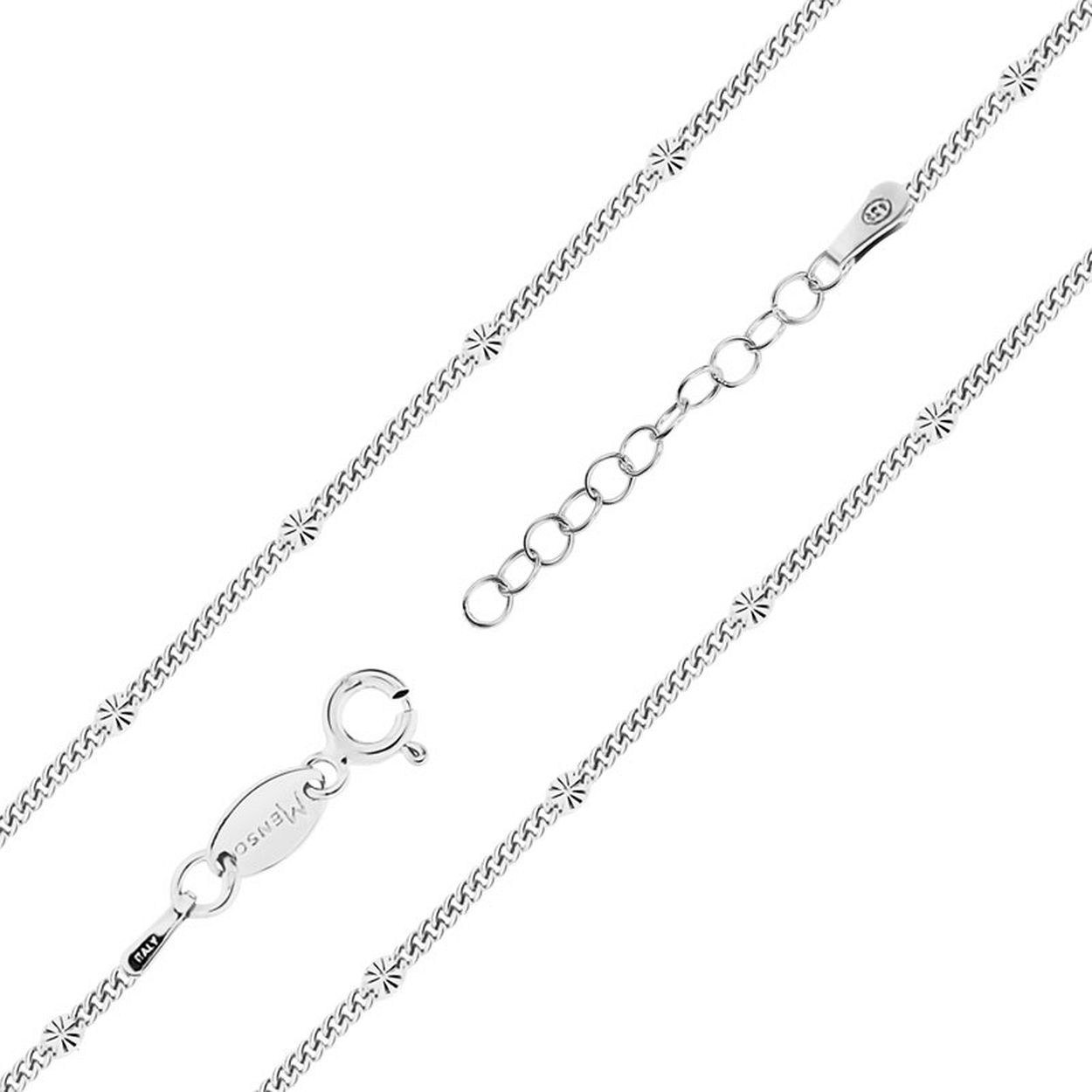 MY iMenso armband "grumetta stella 2,5mm" (925/rhodium verguld) 16,5+3cm