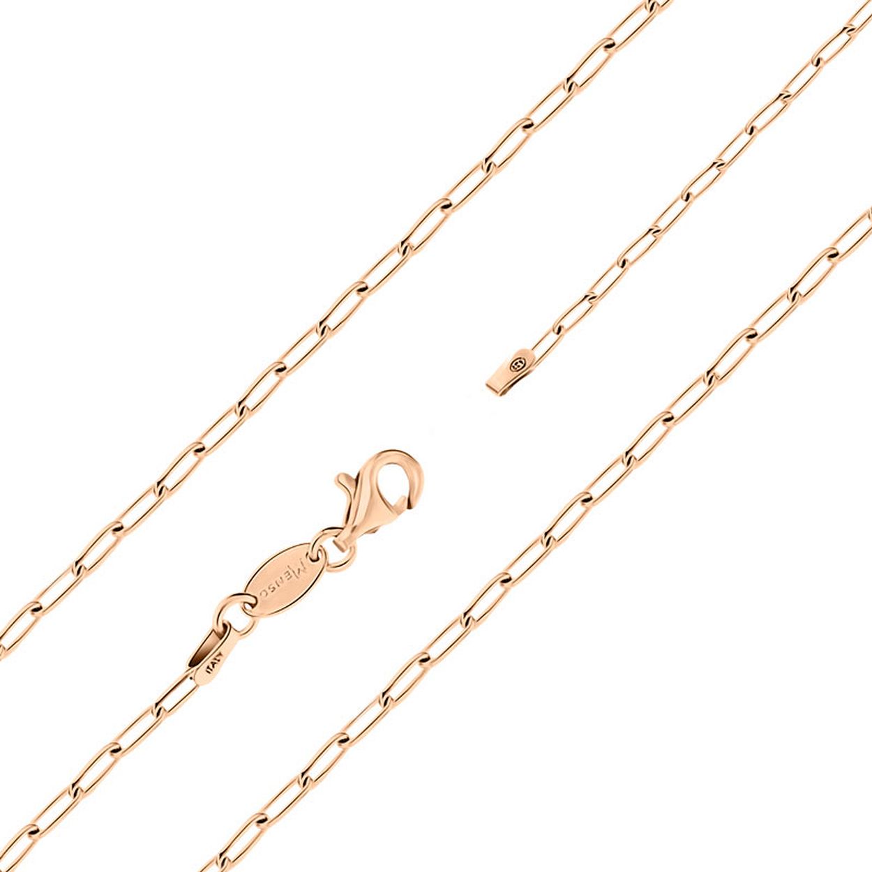 MY iMenso collier "paperclip 2mm" (925/rosegoud verguld) 70cm