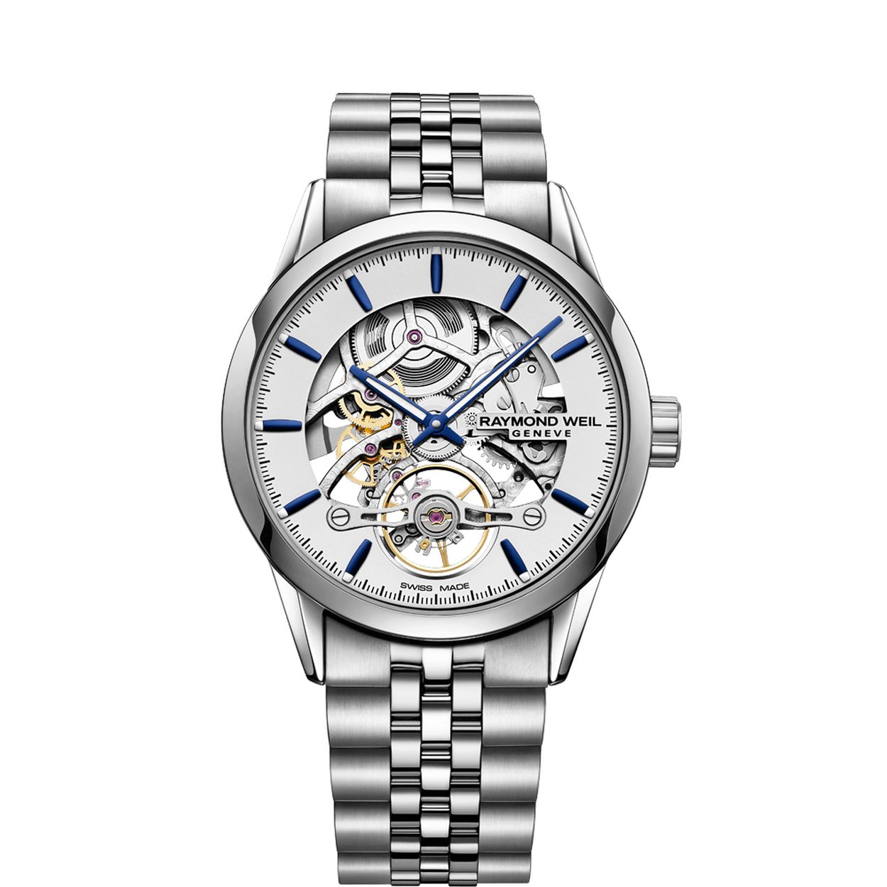 RAYMOND WEIL WATCH FREELANCER SKELETON RW1212 2785 -ST -65001 Series Freelancer Materiaal kast roestvrij staal Diameter kast 42 mm Waterbestendigheid 10 ATM / 100 meter / 330 voet Uurwerk RW1212 Type uurwerk Automatisch opwindbaar Kristal Saffierglas Materiaal band Roestvrij stalen band -kleur Zilver Kastkleur Zilver Wijzerplaat-kleur Zilver
