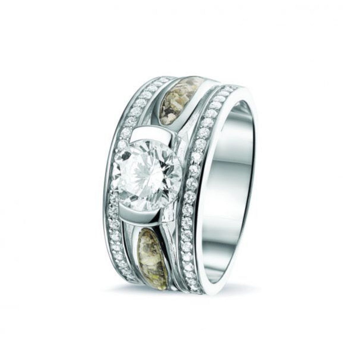 66 - 21 mm Zilver Zirkonia As met Hars