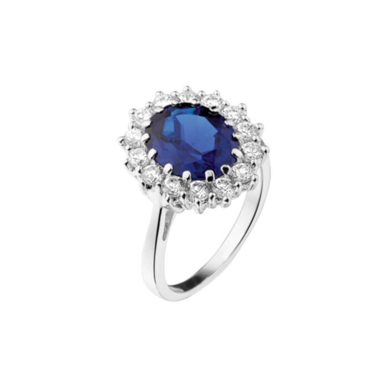 RING ZILVER MET ZIRKONIA EN SAFFIER KA1326203 MAAT 18