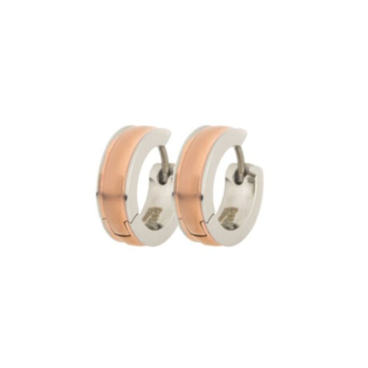 Titanium klapoorringen rose verguld