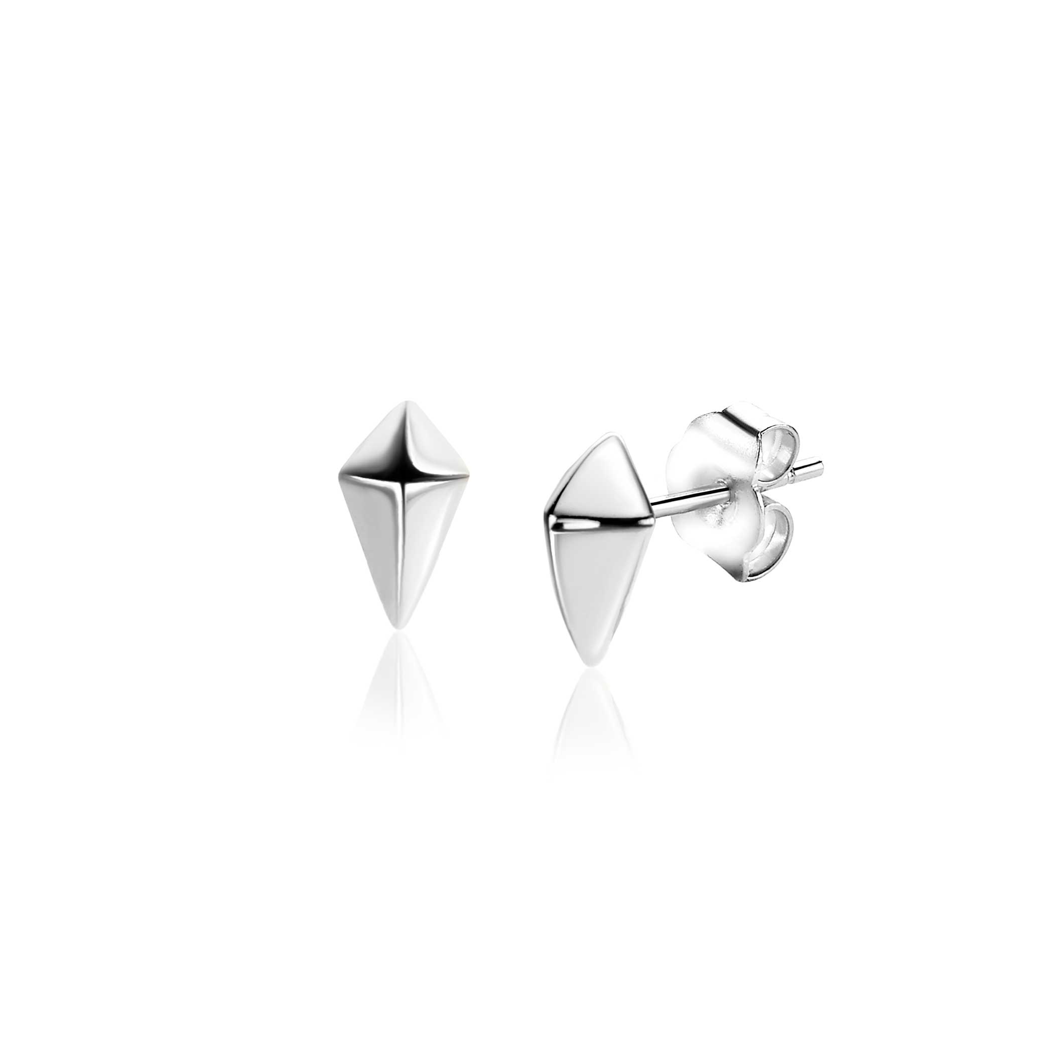 ZINZI zilveren oorknoppen in vliegervorm. De oorknoppen zijn 7mm lang. Vervaardigd van eerste gehalte zilver (925) en met extra rodiumlaag voor een langdurige glans.