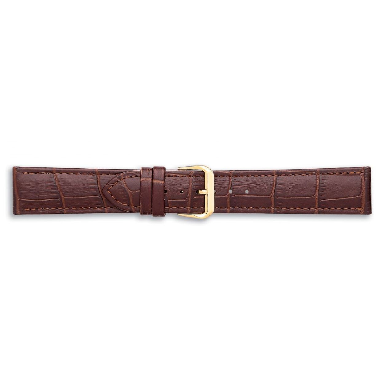 Een mooie horlogeband van het merk Condor gemaakt van leer. De kleur van deze horlogeband is bruin. De breedte is 18mm.