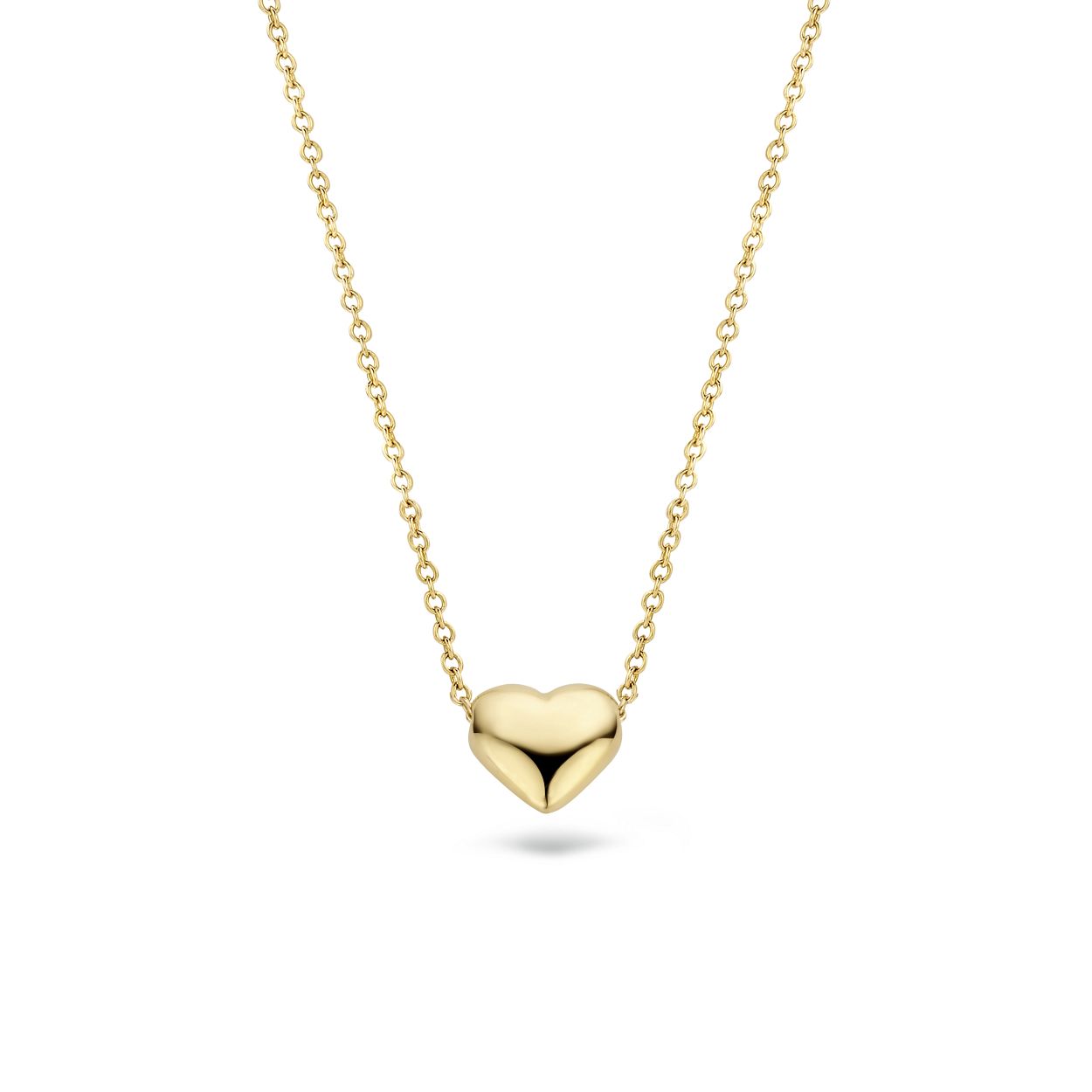 Blush hartvormige collier 14k Geelgoud.