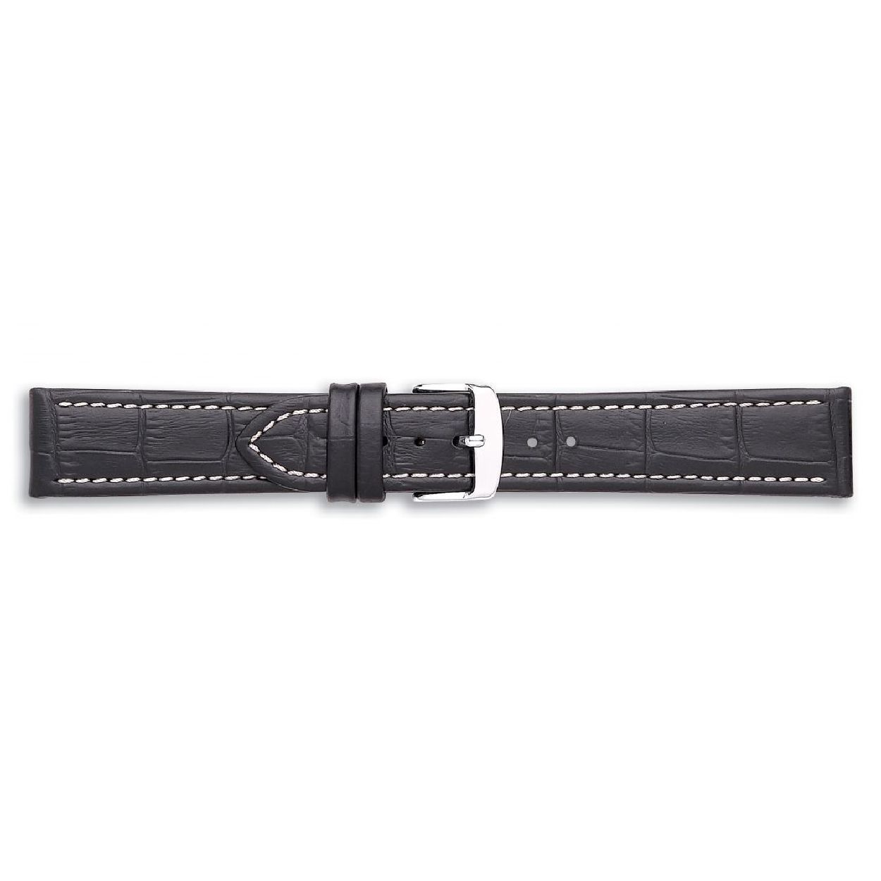 Een mooie horlogeband van het merk Condor gemaakt van leer. De kleur van deze horlogeband is zwart. De breedte is 24mm.