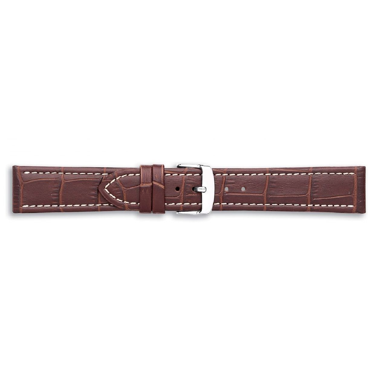 Een mooie horlogeband van het merk Condor gemaakt van leer. De kleur van deze horlogeband is bruin. De breedte is 22mm.