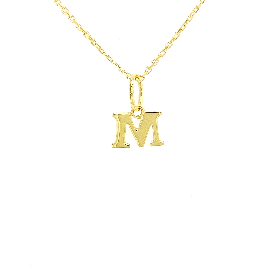 goud hanger letter M GH0494-M